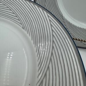 Vintage Salad Plates in Twill Blue by Dansk Set of 4, 9 inch